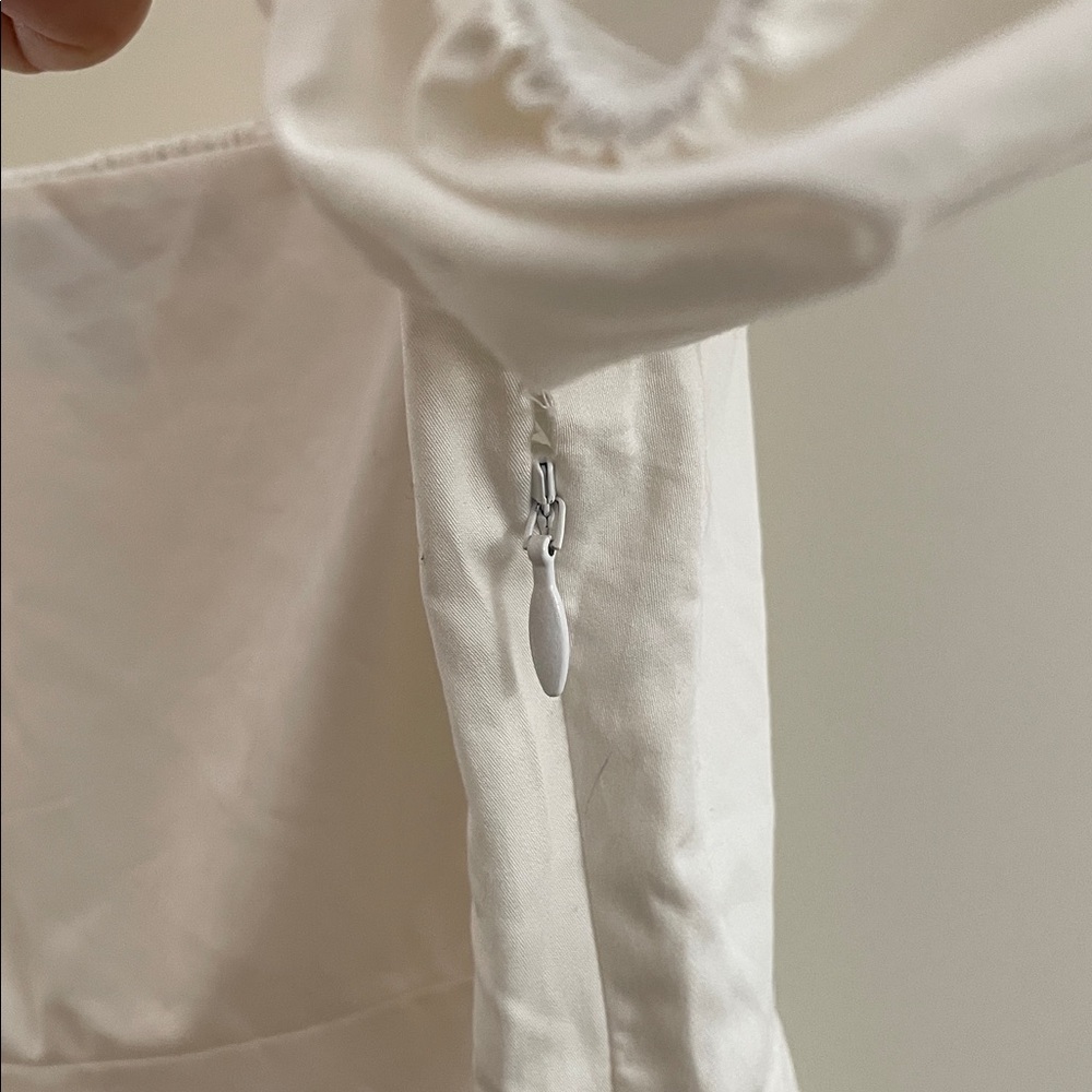 Hill House White Matilda Puff Sleeve Mini Dress small EUC - Picture 6 of 8